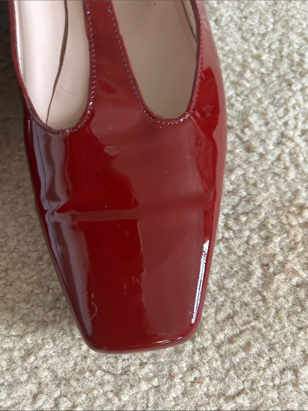 L’idea by Lori Burgundy Italian Patent Leather T-Strap Mary Jane Flats sz 8.5 - Picture 3 of 8